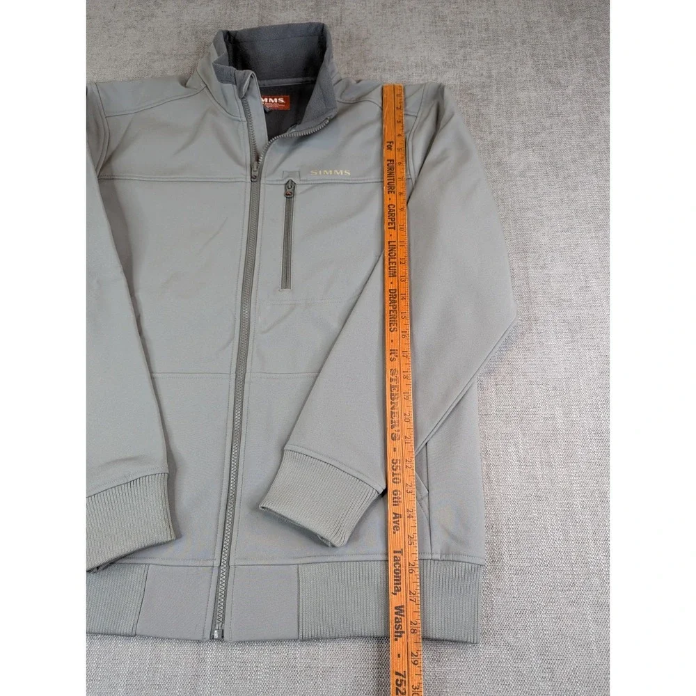 Simms Jacket Men M Gray Guide Series Full Zip Fleece Softshell Fishing Outdoors - Picture 5 of 7